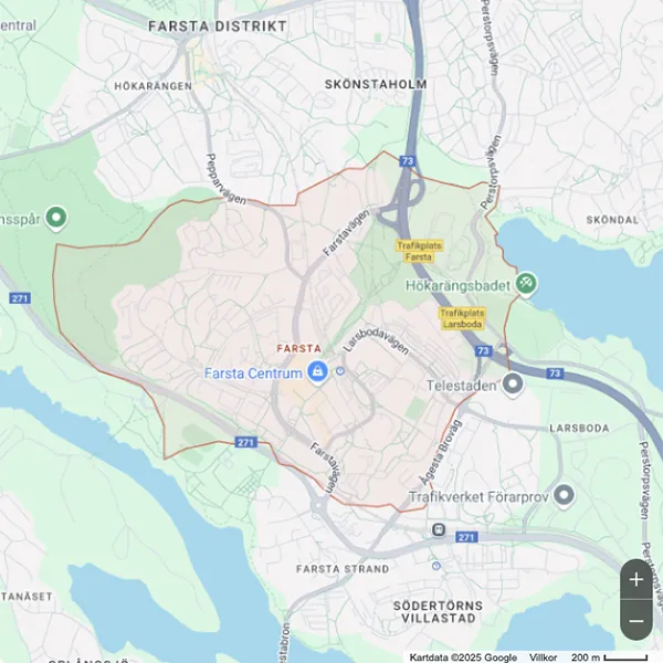 Karta över Farsta Farsta