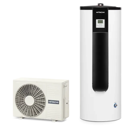 Hitachi Yutampo 270L värmepumpsberedare med utomhusdel