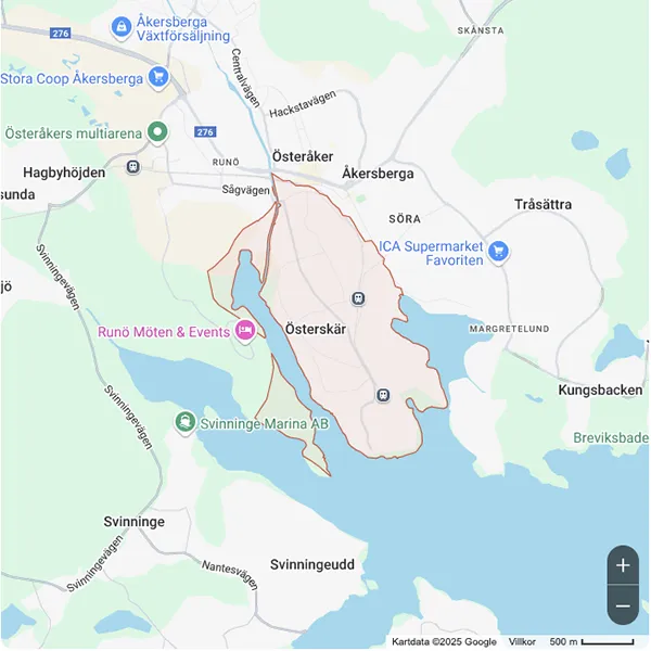 Karta över Österskär Österskär