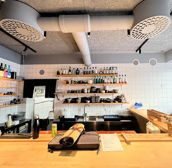 sushi-sho-luftkonditionering Dold luftkontionering i Sushi restaurang