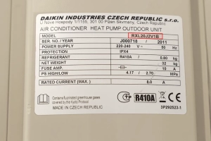 utedel-modellnr2 Modellbeteckning på Daikin utomhusdel