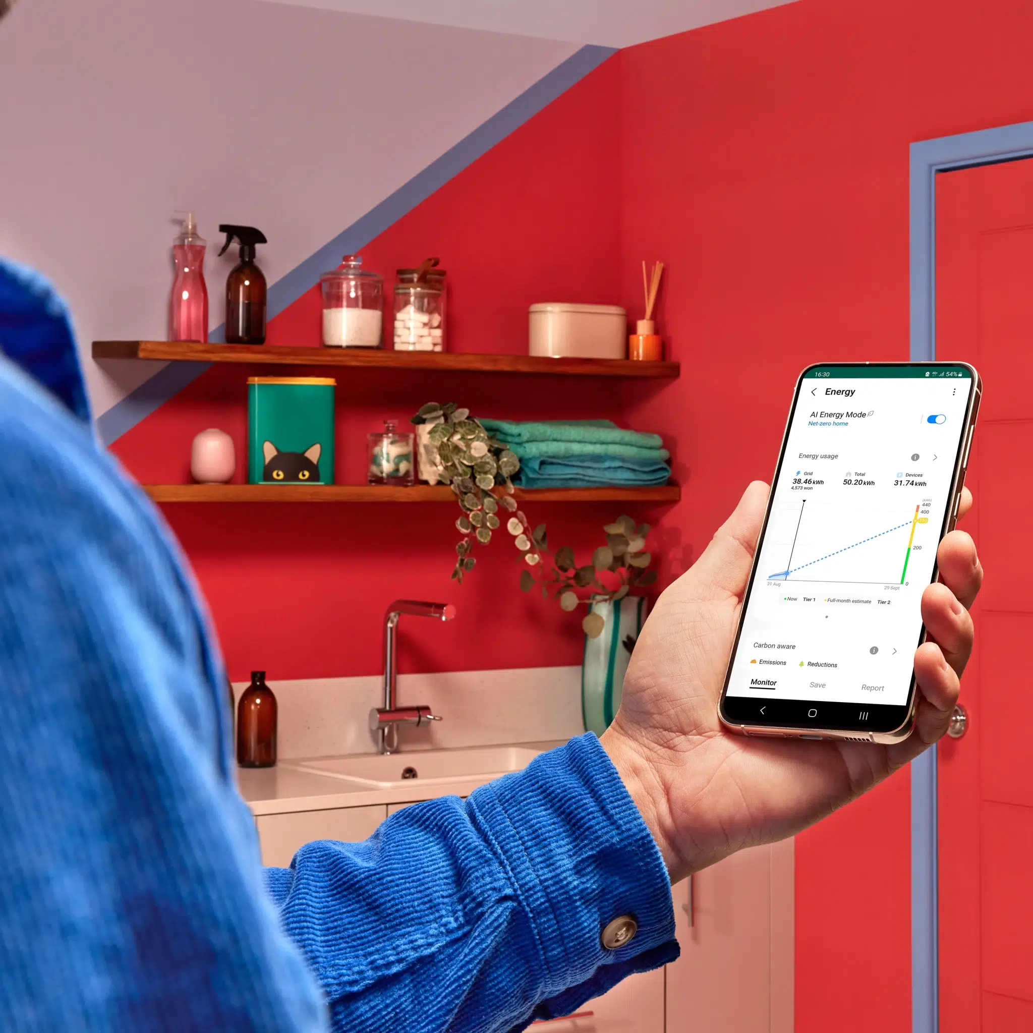 smart-styrning Samsung luftvärmepump med smart styrning via Samsungs app i telefonen eller tablet